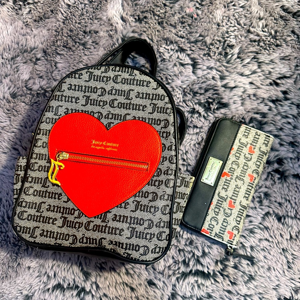 Juicy couture mini back pack & Wallet